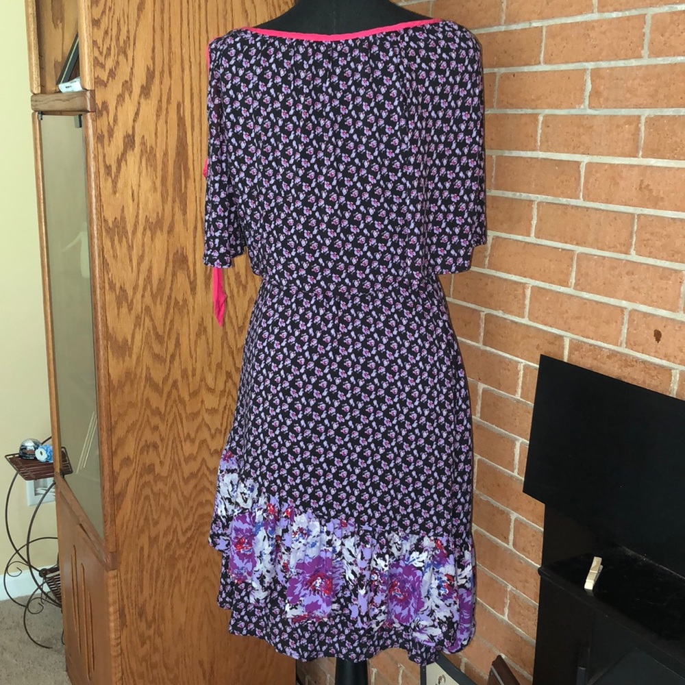 💟FREE PEOPLE💟MIX FLORAL RUFFLE HEM DRESS💟 - Picture 5 of 10